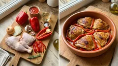 Pollo con i peperoni alla romana: ricetta di casa con sughetto che invita la scarpetta